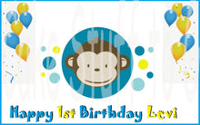 Load image into Gallery viewer, Mod Monkey Edible Cake Topper Decoration Boy or Girl