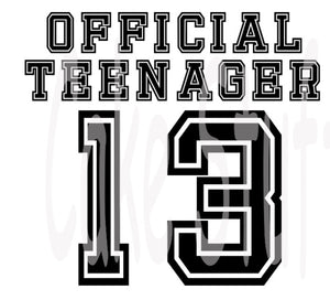 Official Teenager Age 13 Edible Cake Topper Image Decoration