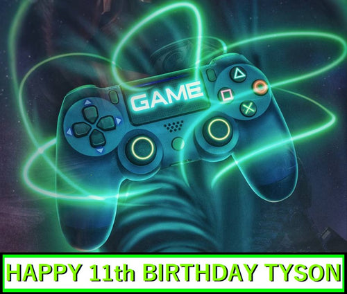 Playstation PS4 Video Game Controller Edible Cake Topper