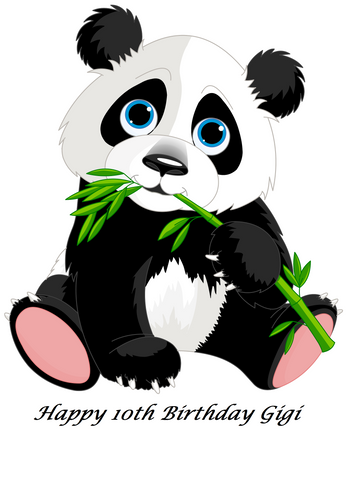 Cute Panda Bear Edible Cake Topper Decoration