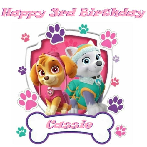Paw Patrol Skye & Everest Edible Cake Topper Decoration