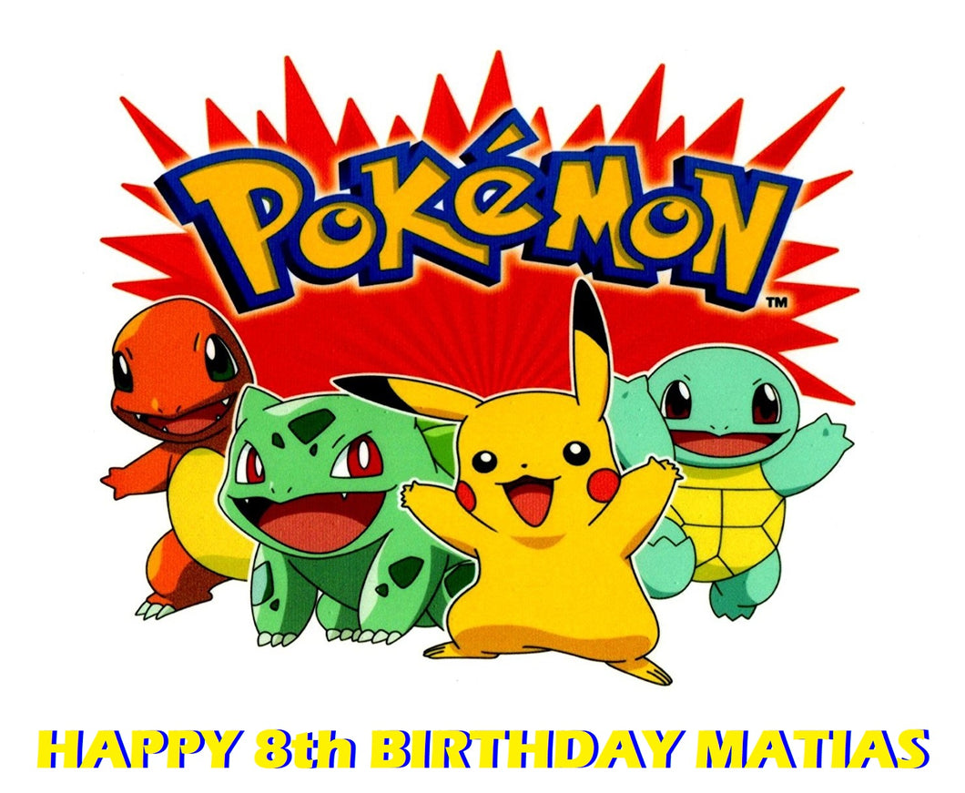 Pokemon Edible Cake Topper