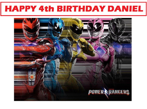Power Rangers Movie Edible Cake Topper