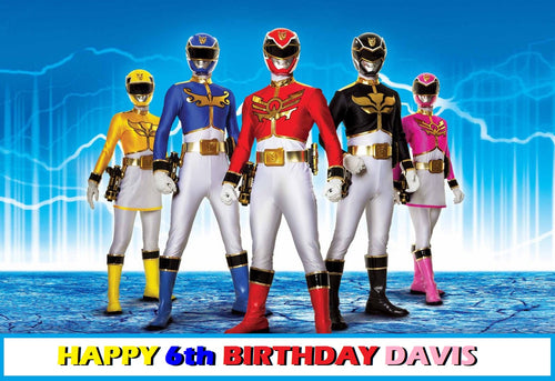 Power Rangers Mega Force Edible Cake Topper