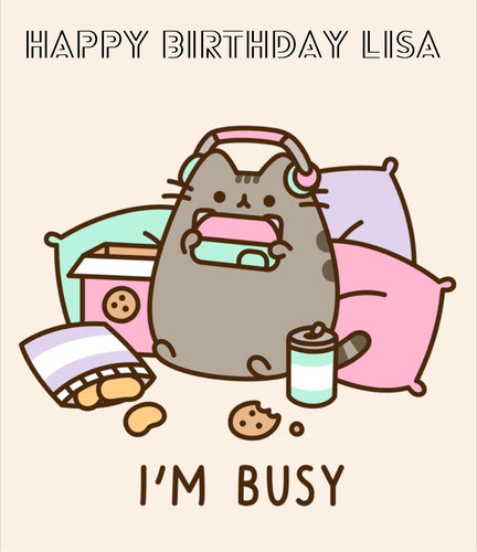 Pusheen Cat Edible Cake Topper Decoration