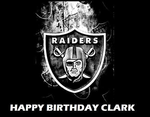 Oakland Raiders  Edible Cake Topper