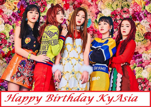 Red Velvet Kpop Edible Cake Topper