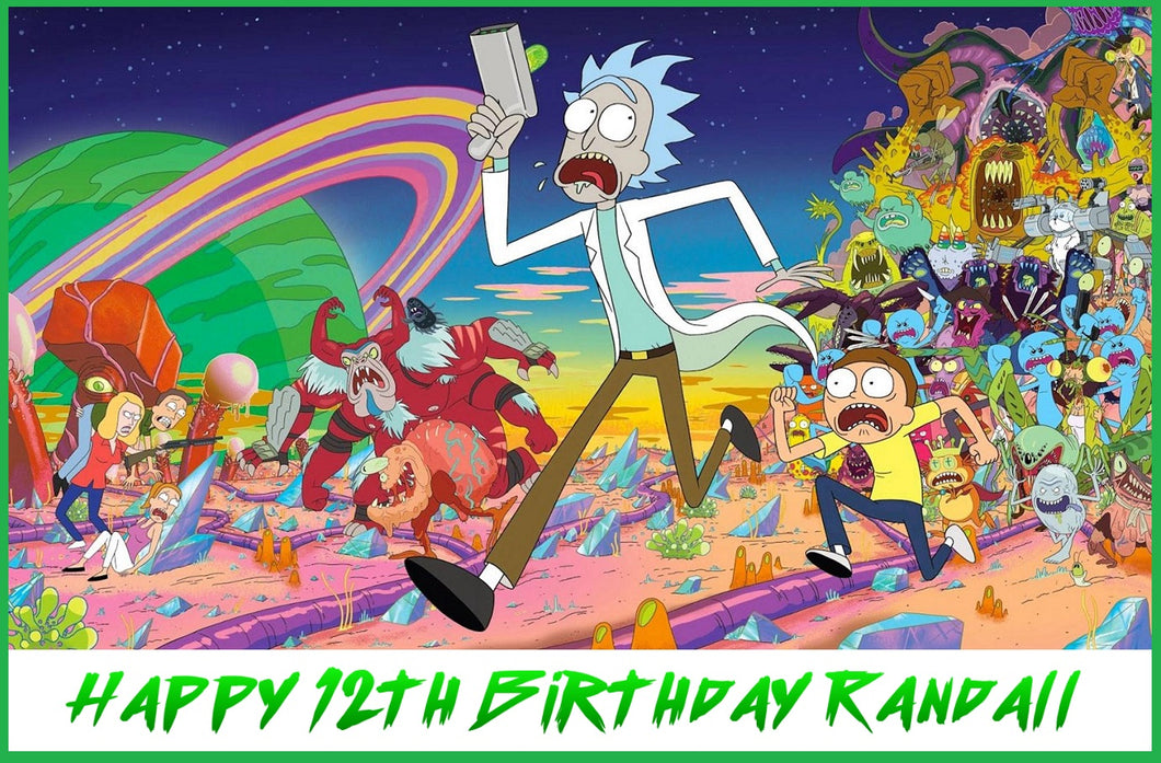 Rick and Morty Edible Cake Topper Decoration