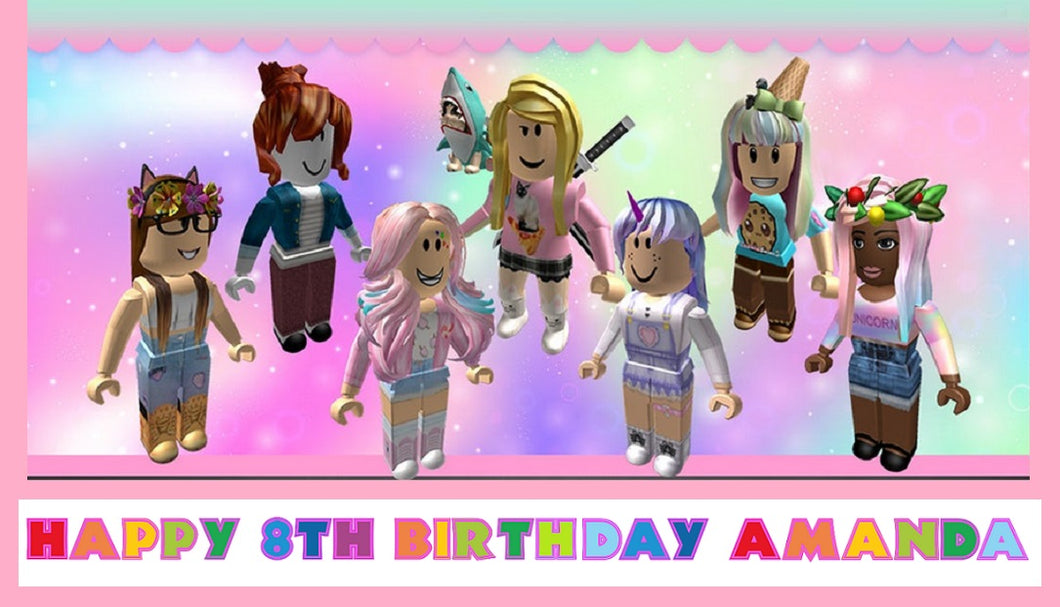 Roblox Girls Edible Cake Topper Decoration