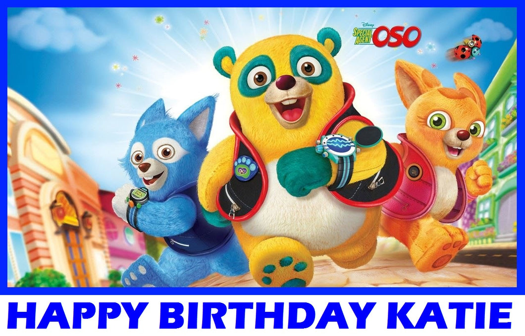 Special Agent Oso Edible Cake Topper Decoration