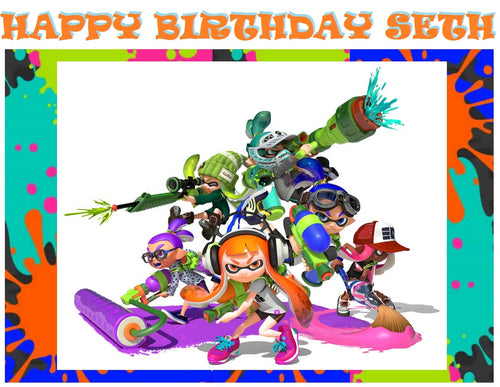 Splatoon Edible Cake Topper Decoration