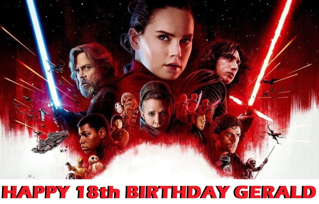 Star Wars the Last Jedi Edible Cake Topper Decoration