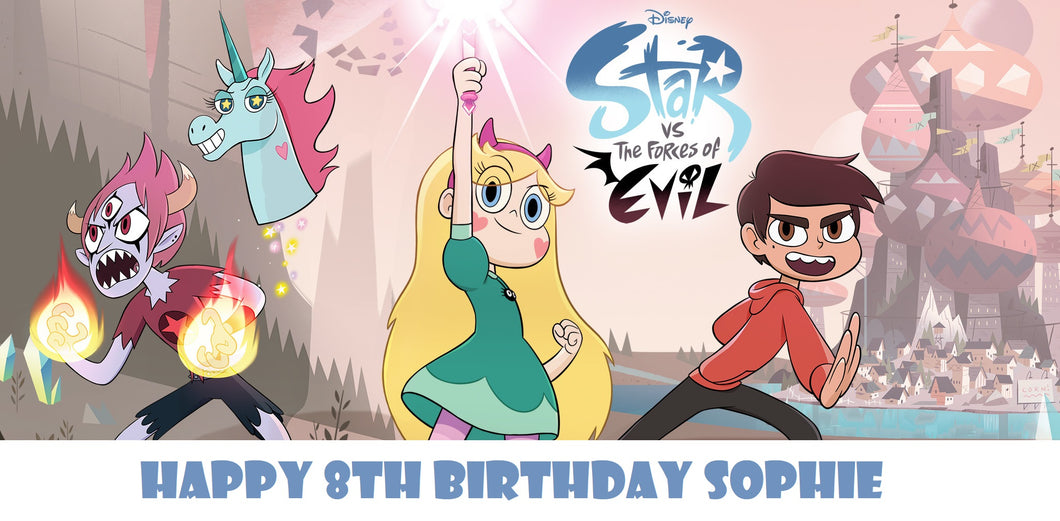 Star -VS- The Forces of Evil Edible Cake Topper Decoration