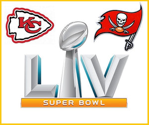 Super Bowl  55   Kansas City Chiefs -vs- Tampa Bay Buccaneers Edible Cake Topper