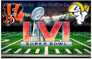Super Bowl  56  Cincinnati Bengals VS Los Angeles Rams Edible Cake Topper