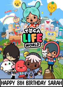 Toca Life World  Edible Cake Topper Image Decoration