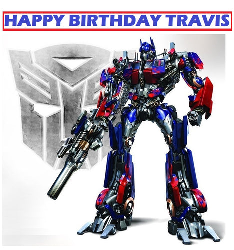 Transformers Optimist Prime Edible Cake Topper