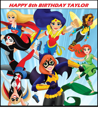 Superhero Girls Edible Cake Topper Image Decoration
