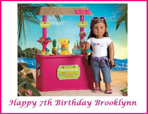 American Girl Doll Isabelle Edible Cake Topper Image