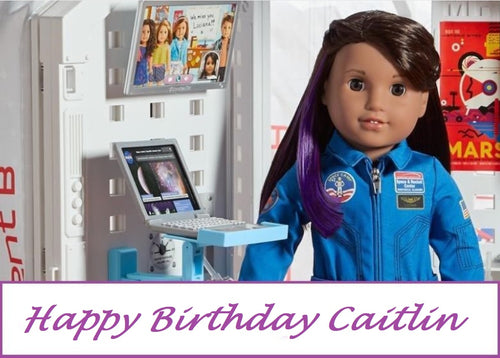 American Girl Doll Luciana Edible Cake Topper Image