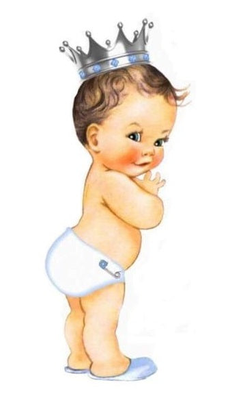 Baby Boy Shower Prince Edible Cake Topper Decoration
