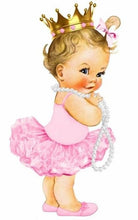 Load image into Gallery viewer, Girl Baby Shower Princess Ballerina Edible Cake Topper Decoration