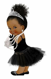 Baby Girl Ballerina Edible Cake Topper Ethnic/Black Ballerina
