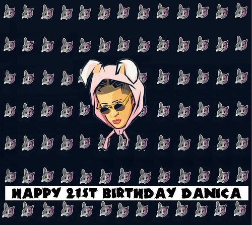 Bad Bunny Edible Cake Topper Image Decoration