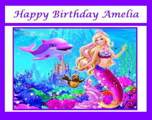 Barbie in the Mermaid Tales Edible Cake Topper Image Decoration