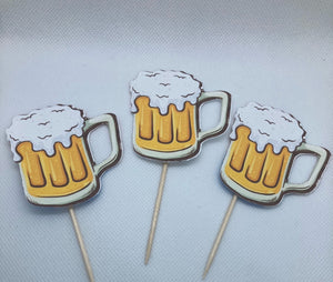 Beer Mug Cupcake Toppers