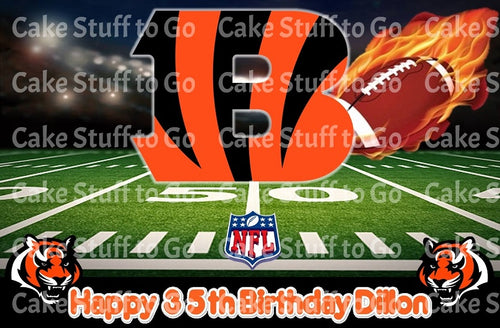 Cincinnati Bengals Edible Cake Topper