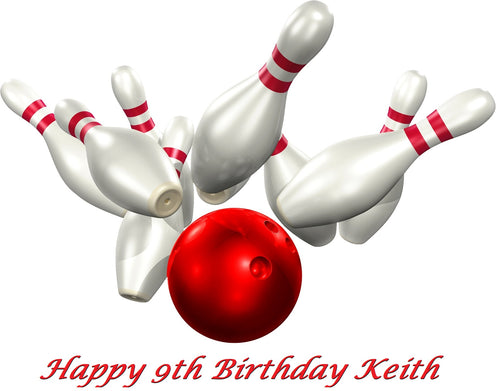 Bowling Edible Cake Topper Decoration