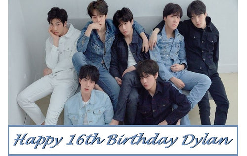 BTS Bangtan Boys Edible Cake Topper Image