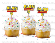 Load image into Gallery viewer, Toy Story Buzz Lightyear Cupcake Topper Decorations w/ Your Photo