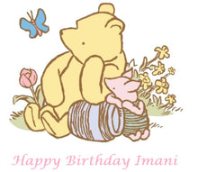 Load image into Gallery viewer, Classic Winnie the Pooh Baby Shower Edible Cake Topper