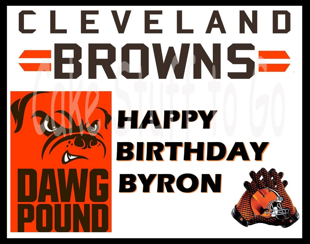 Cleveland Browns Edible Cake Topper