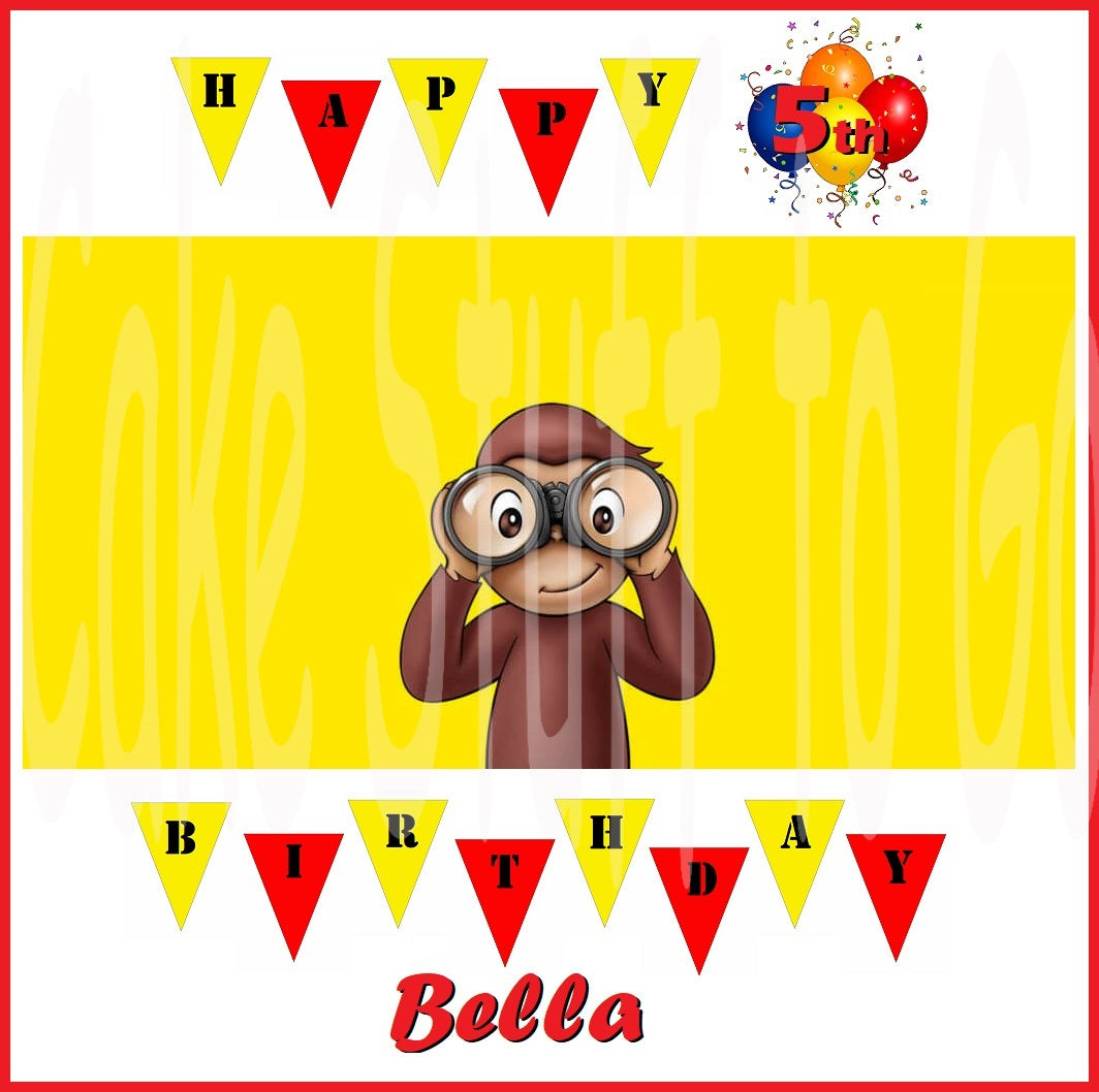 Curious George Happy Birthday Banner