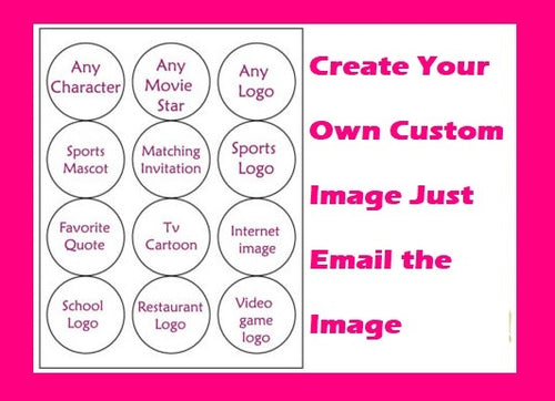 Custom Create Your Own Edible Cupcake Topper Image w/Your Photo