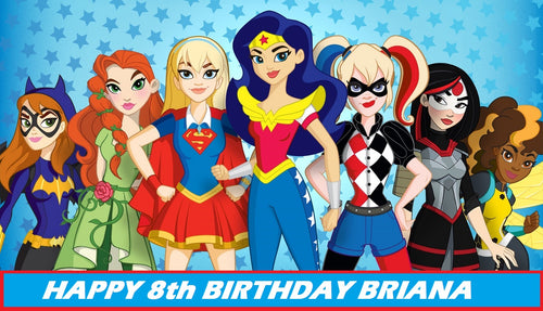 DC Superhero Girls Edible Cake Topper Image