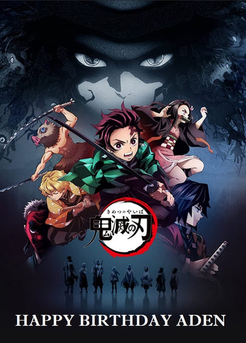 Demon Slayer  Edible Cake Topper Decoration