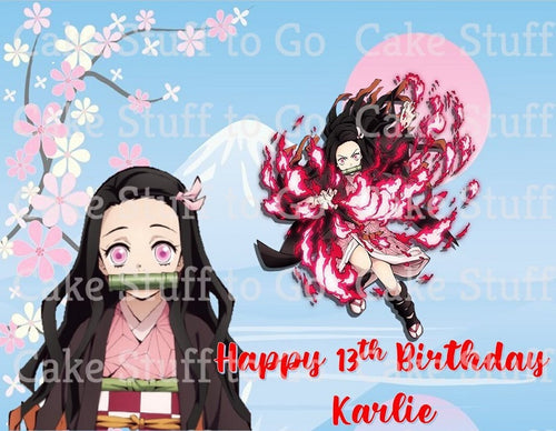 Demon Slayer Nezuko Edible Cake Topper Decoration