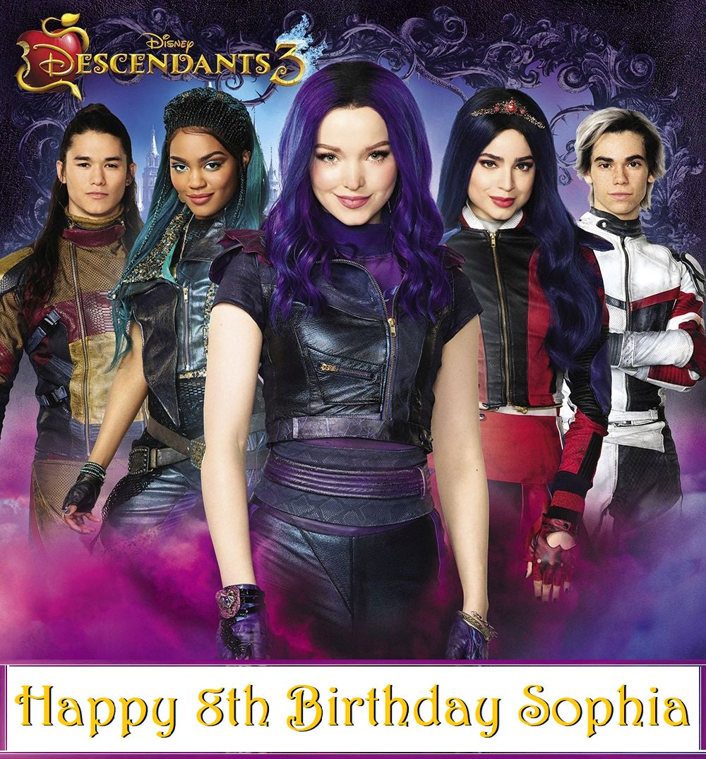 Descendants 3 Edible Cake Topper Image