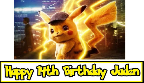 Pokemon Detective Pikachu Edible Cake Topper