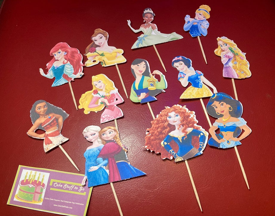 Disney Princesses  Cupcake Toppers