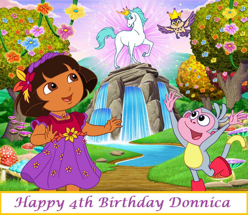 Dora the Explorer Edible Cake Topper Image