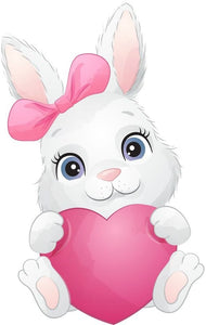Easter Cute Girl Bunny Edible Cake Topper