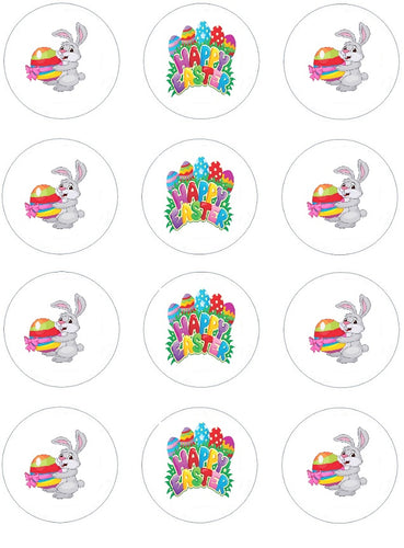 Easter Bunny Edible Cupcake Toppers