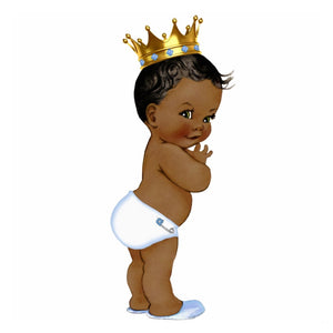 Baby Boy Shower Edible Cake Topper Ethnic/Black