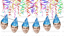 Load image into Gallery viewer, Custom 6 Face Personalized Party Banner  with Your Custom Photo