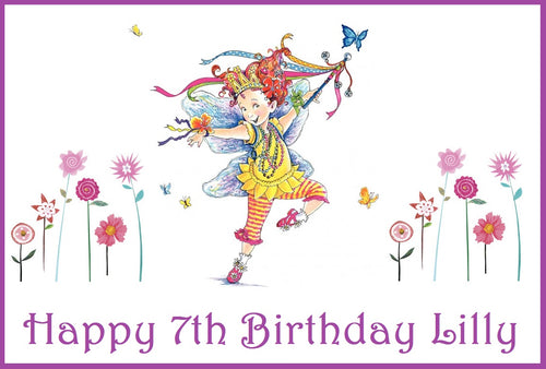 Fancy Nancy Edible Cake Topper Image